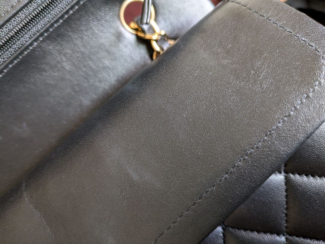 CHANEL マトラッセ25 　ダブルフラップ　ラムスキン 黒