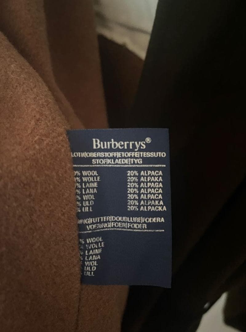 ［希少］80s バーバリープローサム コート Burberry アルパカ 英国製