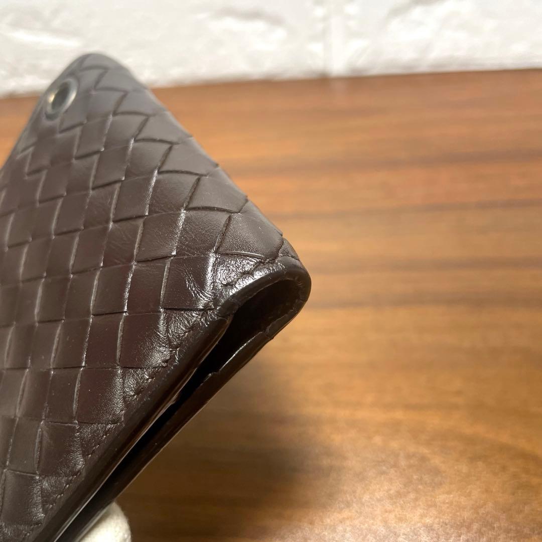 ボッテガヴェネタ　チェーンウォレット　折り財布 ダークブラウン