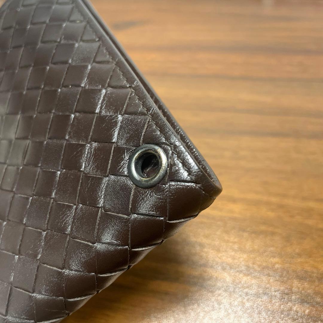 ボッテガヴェネタ　チェーンウォレット　折り財布 ダークブラウン