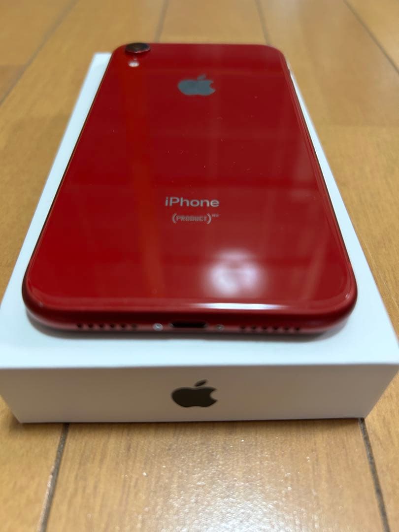 【SIMフリー】【初期化済】【美品】iPhoneXR 赤　※箱付き