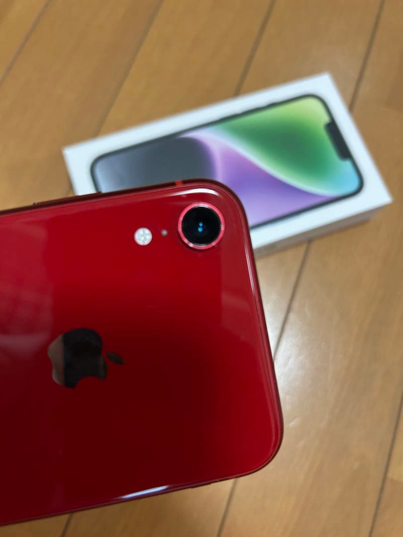 【SIMフリー】【初期化済】【美品】iPhoneXR 赤　※箱付き