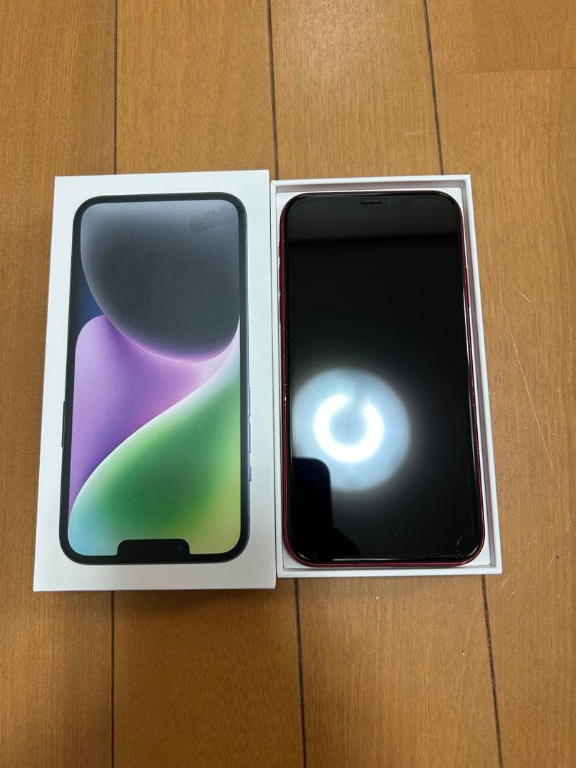 【SIMフリー】【初期化済】【美品】iPhoneXR 赤　※箱付き