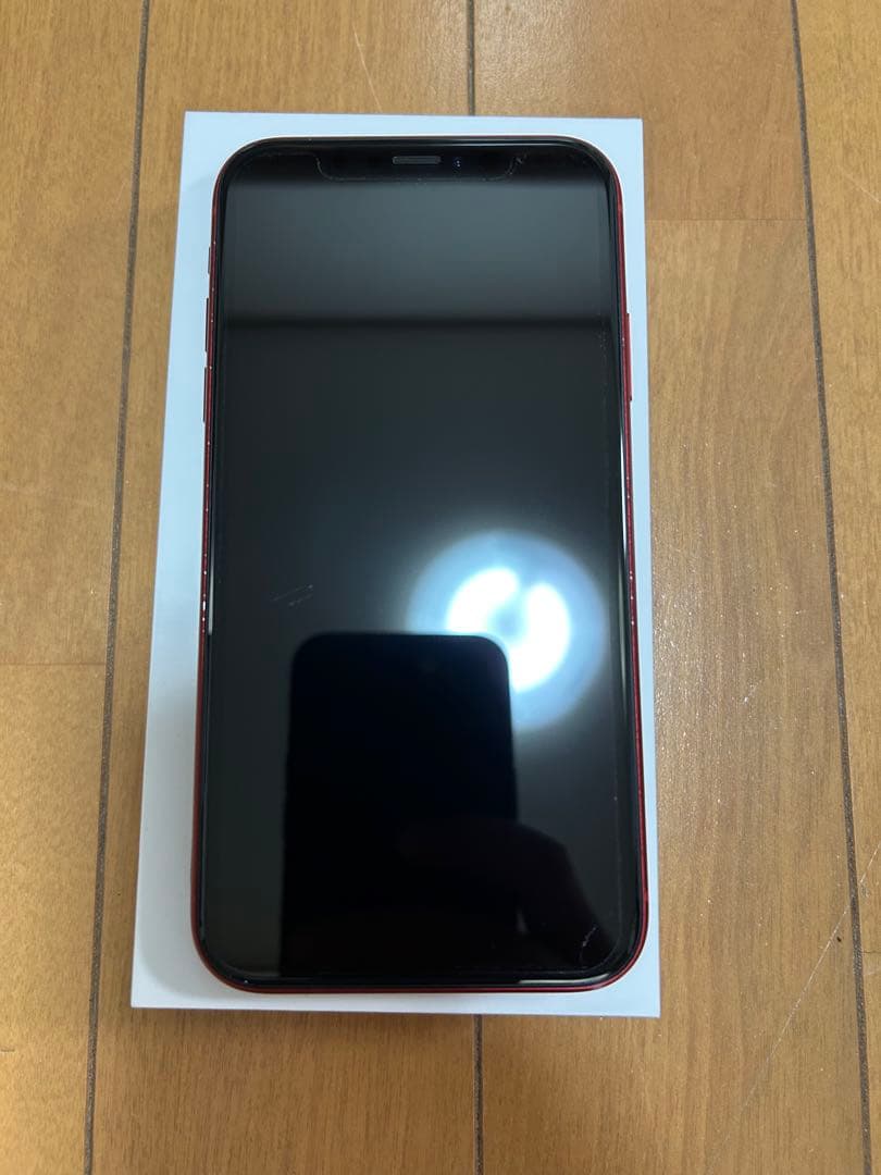【SIMフリー】【初期化済】【美品】iPhoneXR 赤　※箱付き