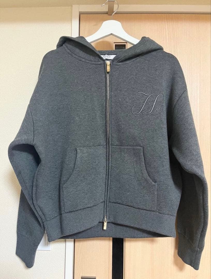 トップス Her lip to Smooth Knit Hoodie gray