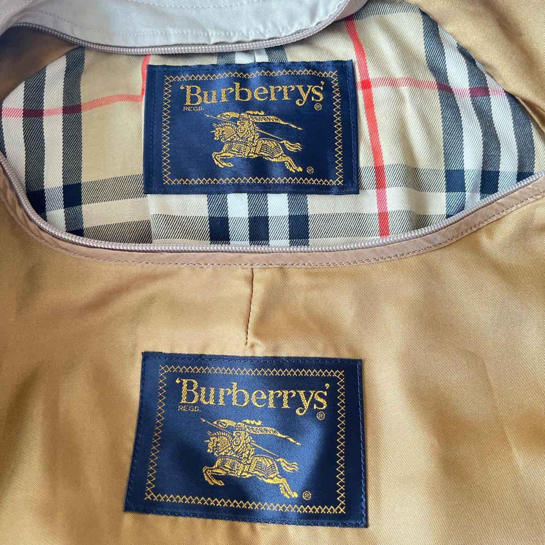 バーバリー　ステンカラーコート　ベージュ　ライナー付き　ノバチェック