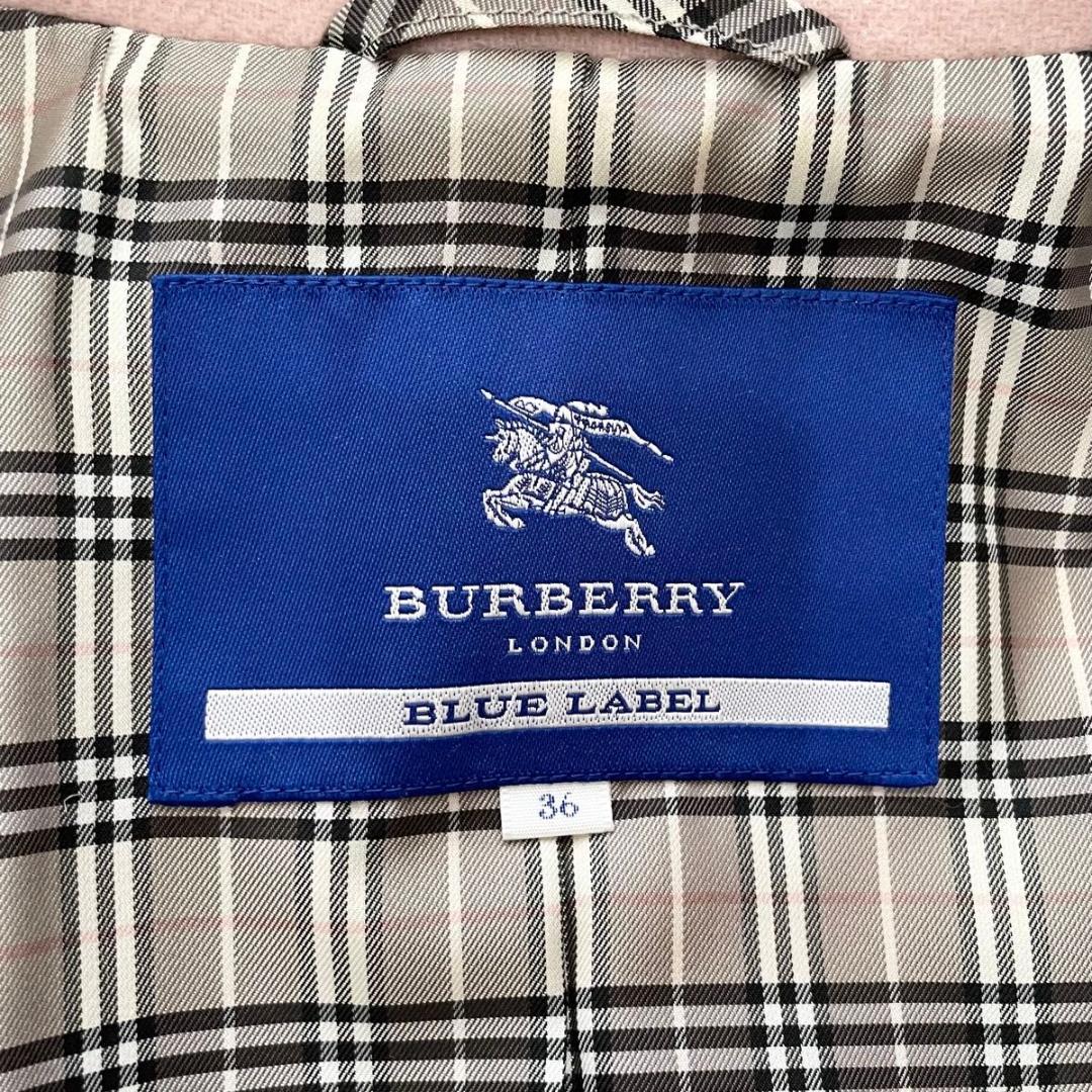 BURBERRY BLUE LABEL ロングコート ピンク　S アンゴラ混