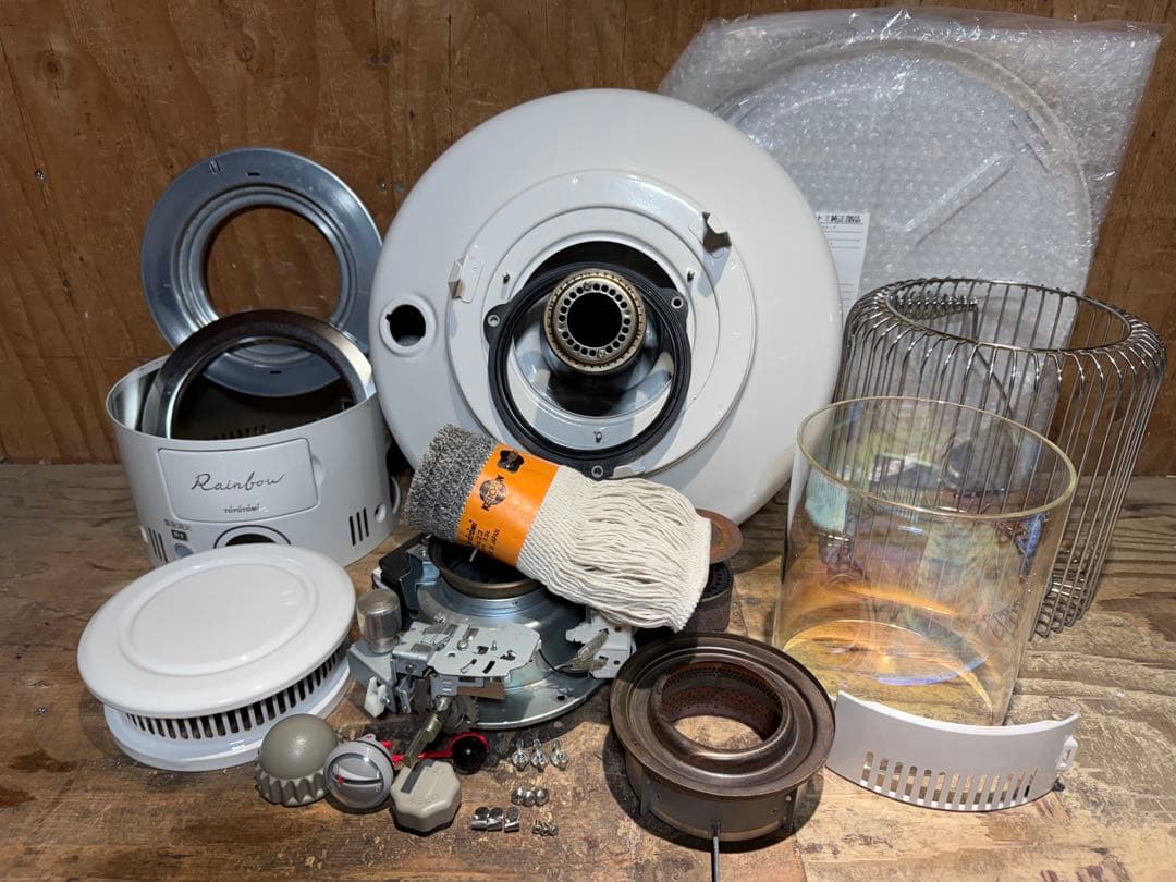 美品 芯乾燥済 石油ストーブ 置台新品レインボー RB-250分解メンテナンス済