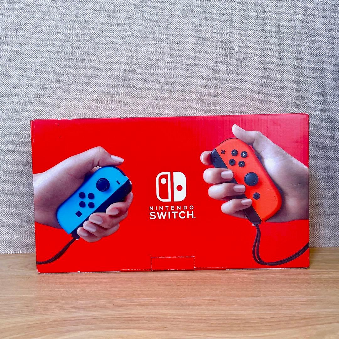 【未使用に近い】 バッテリー強化版 Switch本体 ネオンレッド ネオンブルー