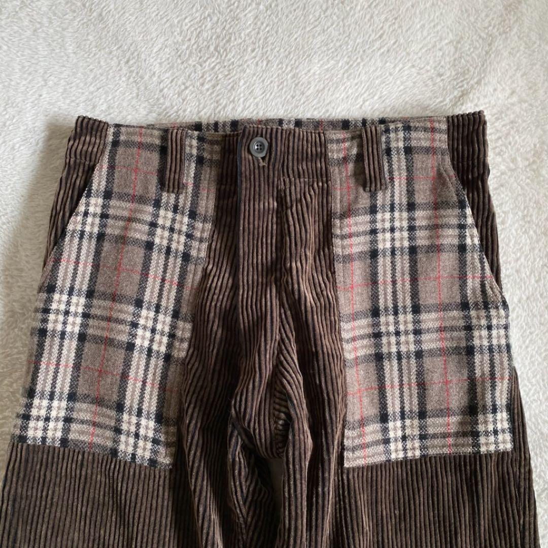 90s MILKBOY ミルクボーイ　ボンテージパンツ　コーデュロイ　チェック