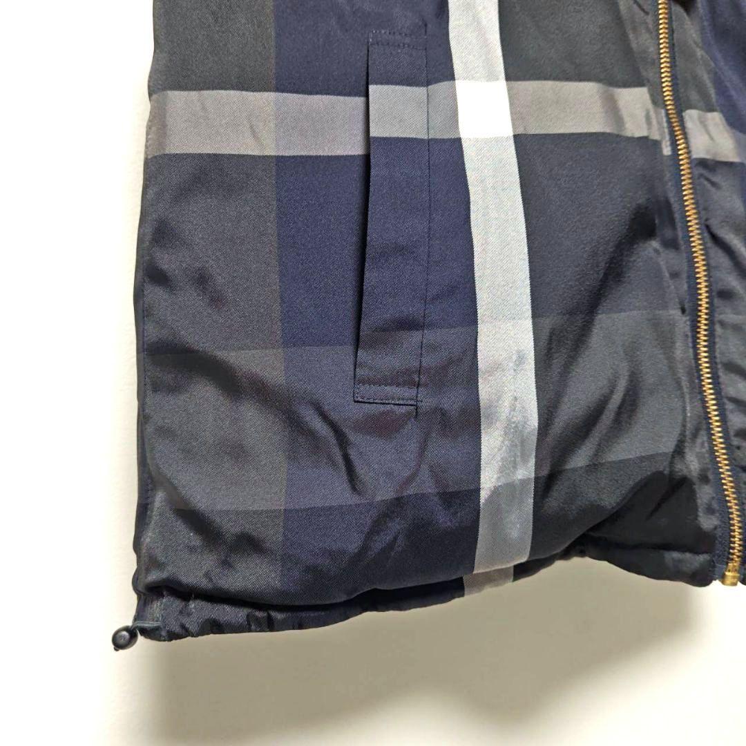 新品 ブルーレーベルクレストブリッジ リバーシブルダウンベスト 40 ネイビー