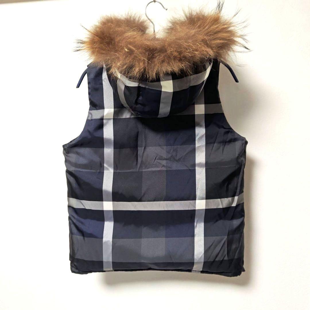 新品 ブルーレーベルクレストブリッジ リバーシブルダウンベスト 40 ネイビー