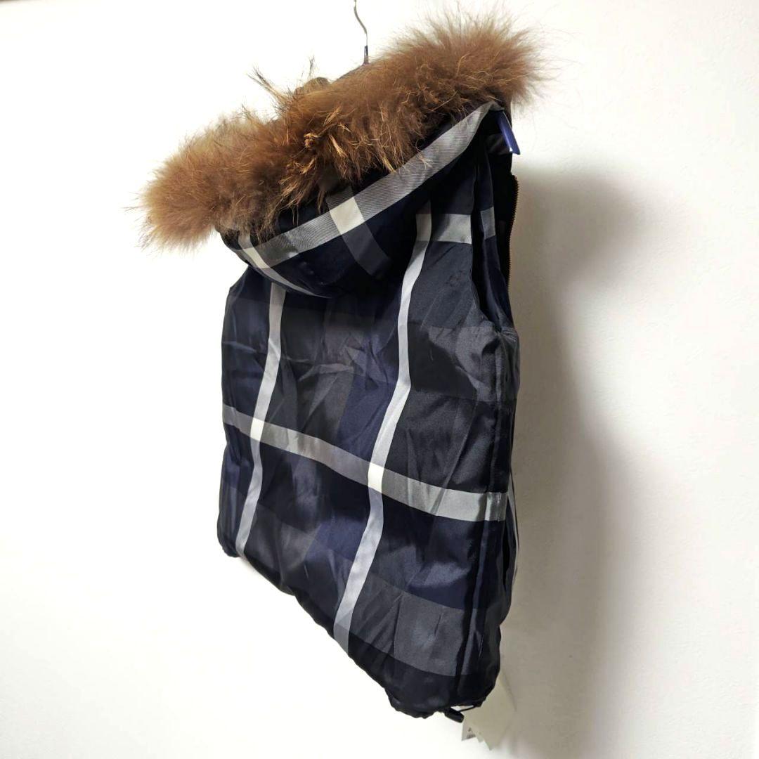 新品 ブルーレーベルクレストブリッジ リバーシブルダウンベスト 40 ネイビー