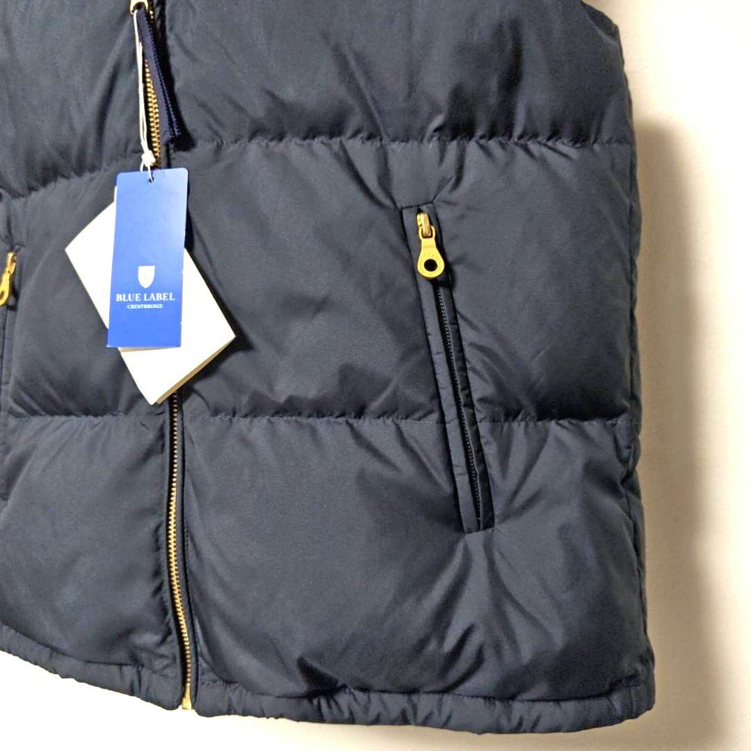 新品 ブルーレーベルクレストブリッジ リバーシブルダウンベスト 40 ネイビー