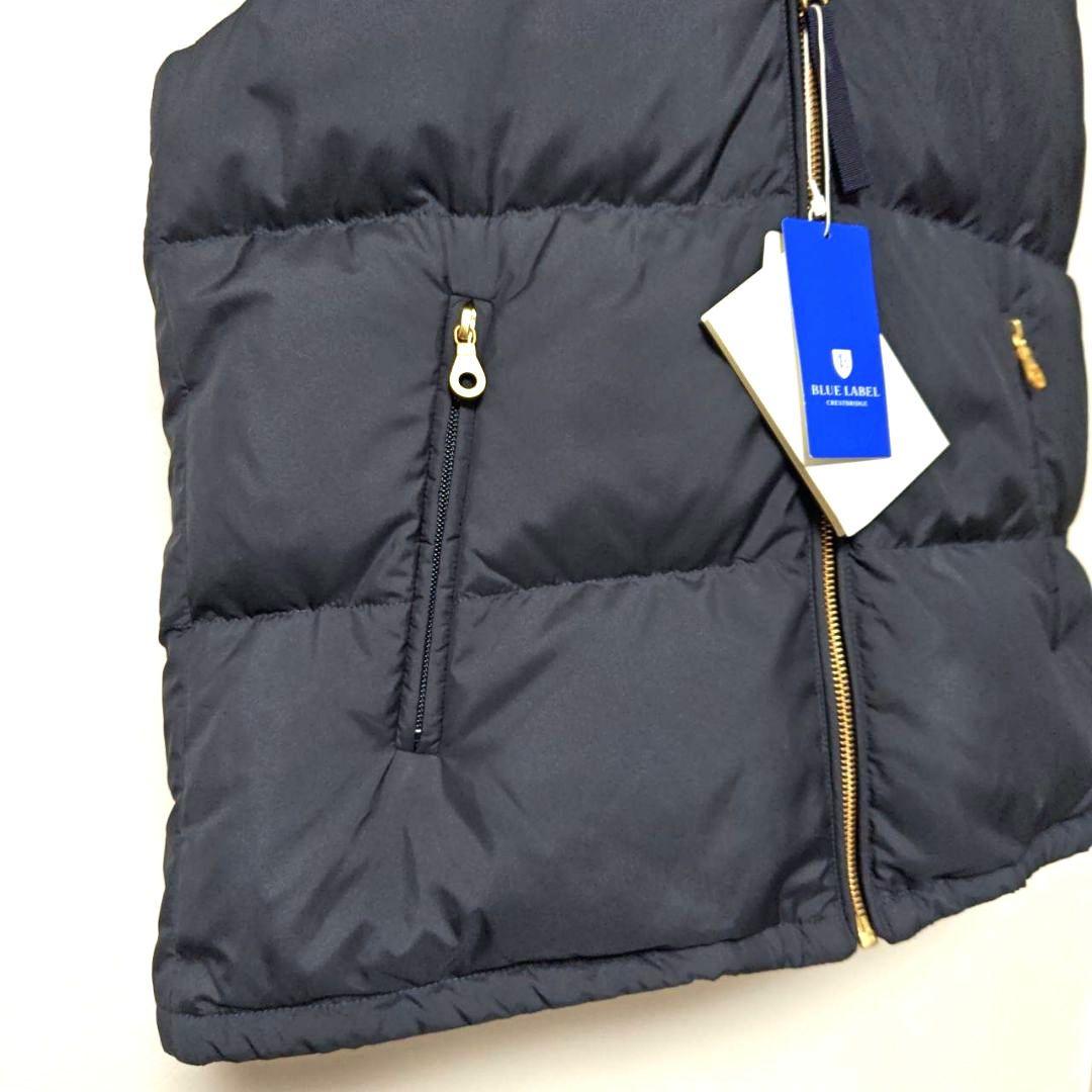新品 ブルーレーベルクレストブリッジ リバーシブルダウンベスト 40 ネイビー