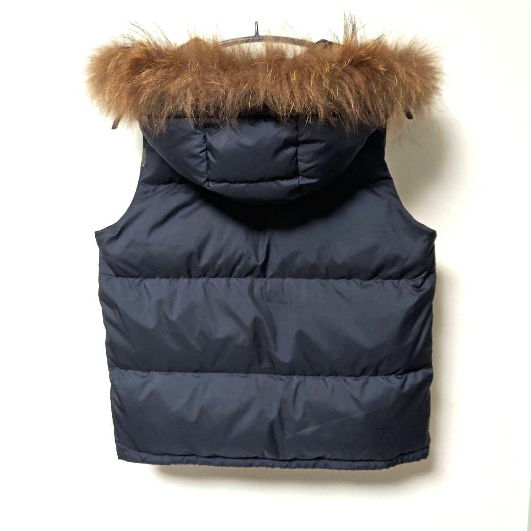新品 ブルーレーベルクレストブリッジ リバーシブルダウンベスト 40 ネイビー