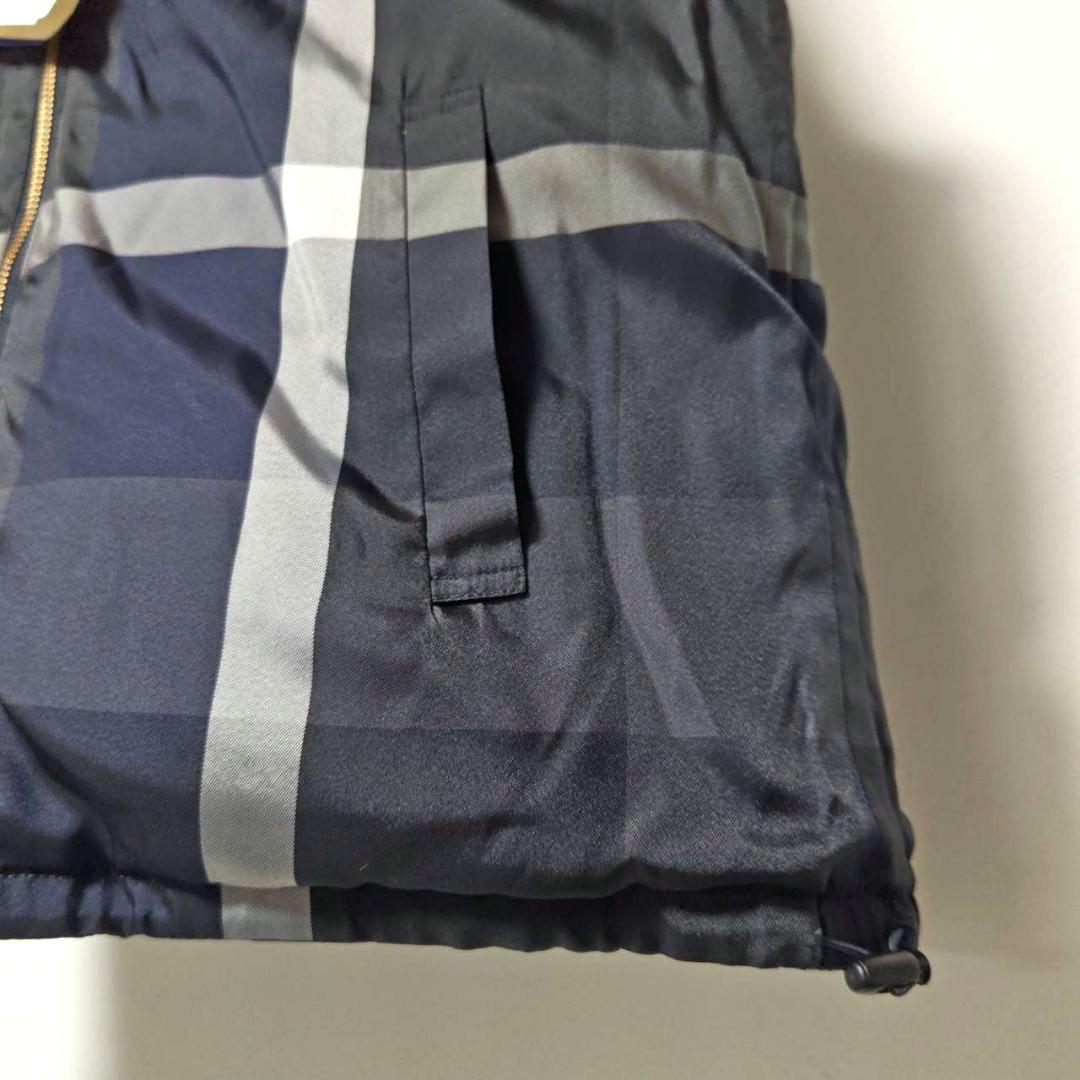 新品 ブルーレーベルクレストブリッジ リバーシブルダウンベスト 40 ネイビー