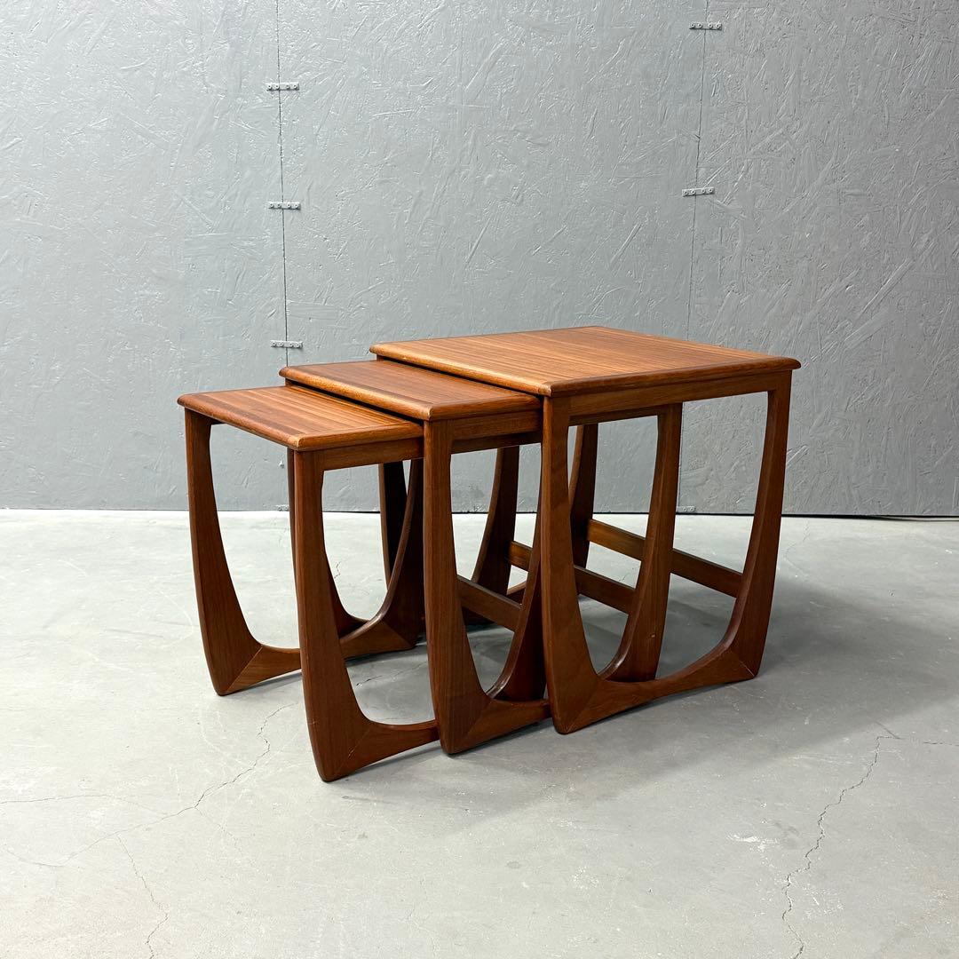 英国ヴィンテージ SUNELM Products チーク ネストテーブル