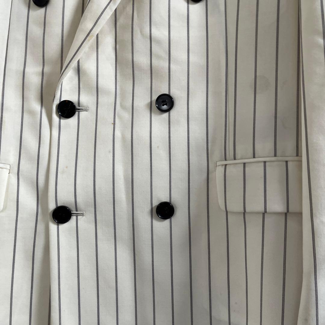 LITTLEBIG テーラードジャケット/2/ウール/ホワイト/ストライプ