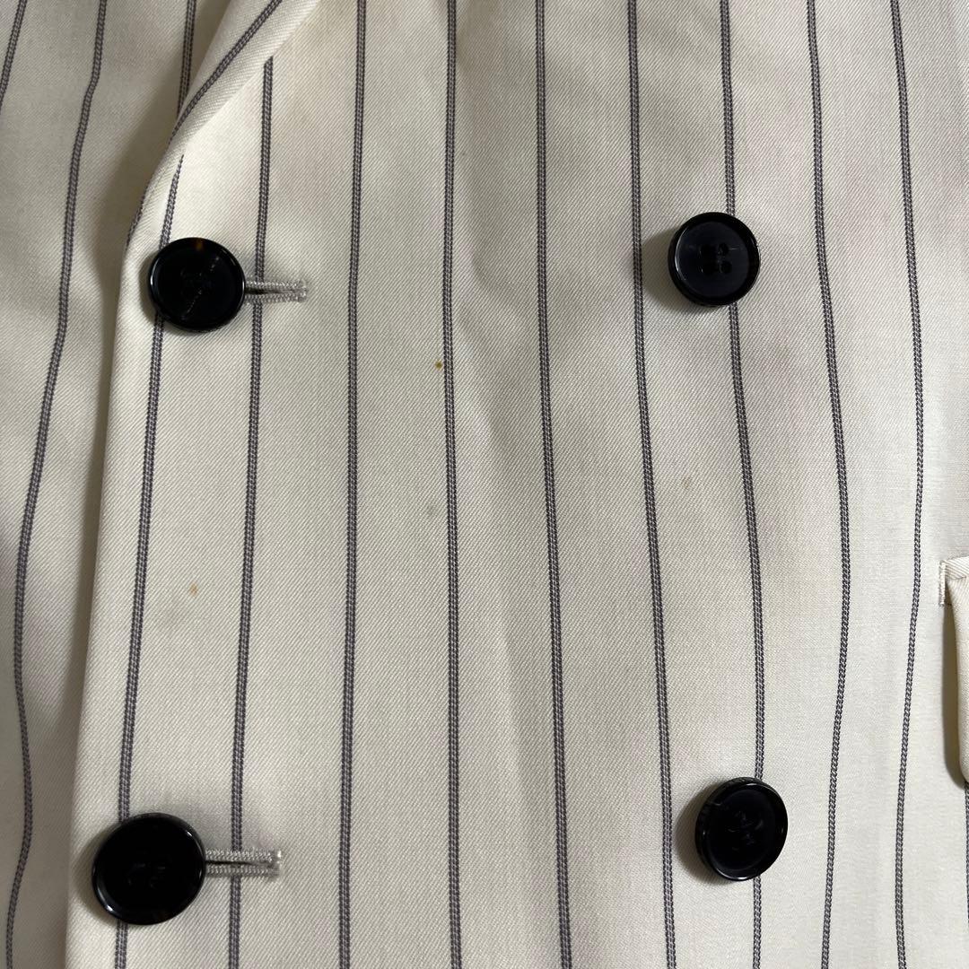 LITTLEBIG テーラードジャケット/2/ウール/ホワイト/ストライプ