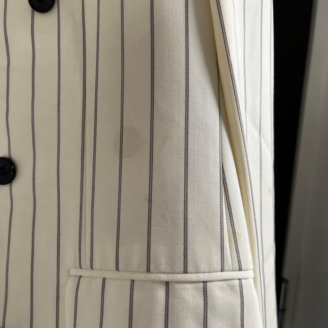 LITTLEBIG テーラードジャケット/2/ウール/ホワイト/ストライプ