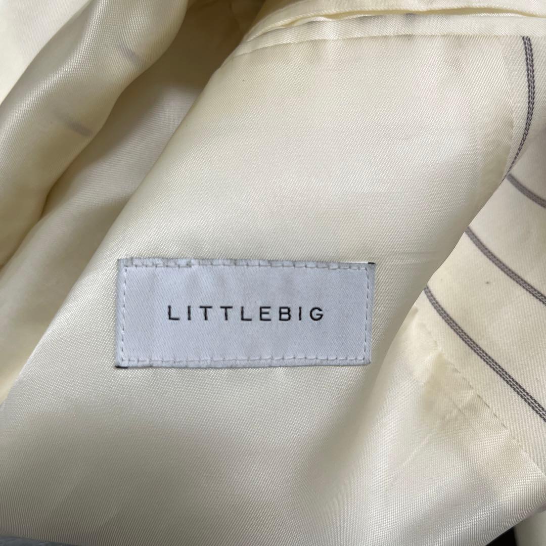 LITTLEBIG テーラードジャケット/2/ウール/ホワイト/ストライプ