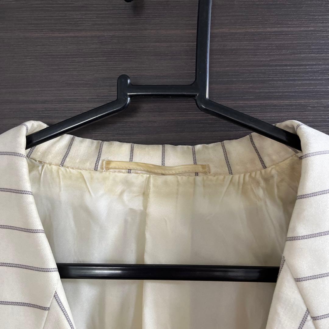 LITTLEBIG テーラードジャケット/2/ウール/ホワイト/ストライプ