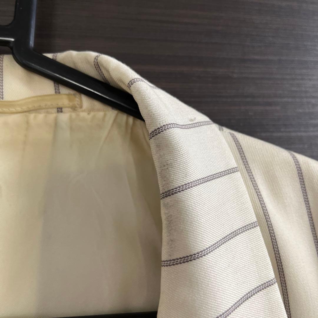 LITTLEBIG テーラードジャケット/2/ウール/ホワイト/ストライプ