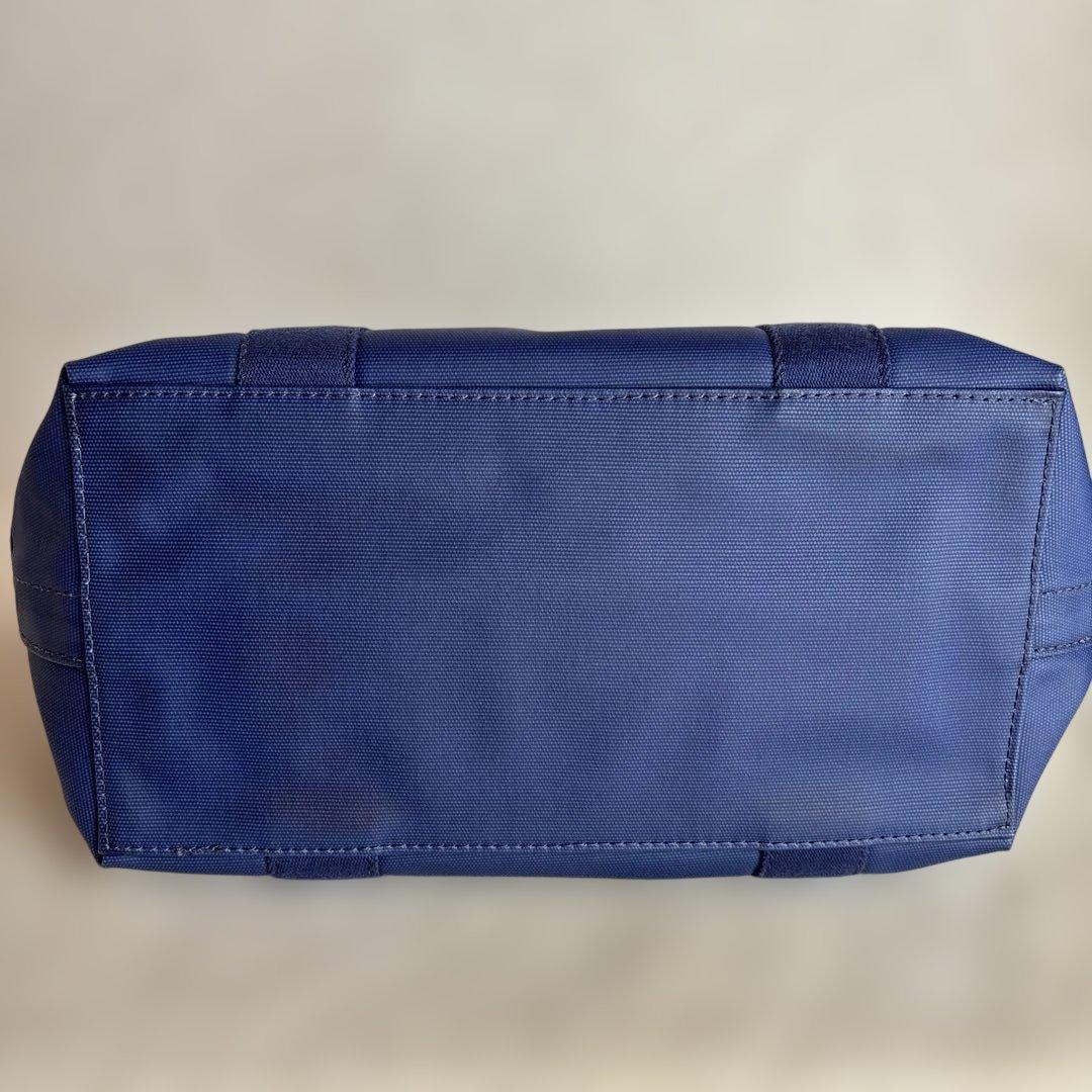 【美品】TORY BURCHトートバッグ ナイロン NVY ビッグロゴ