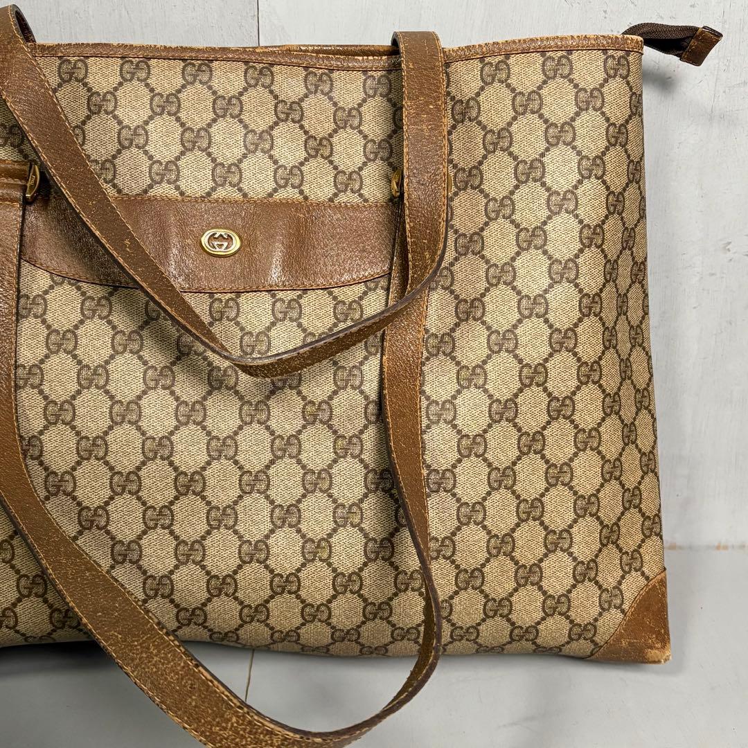 GUCCI トートバッグ　PVC 総柄　肩掛け　ワンショルダー