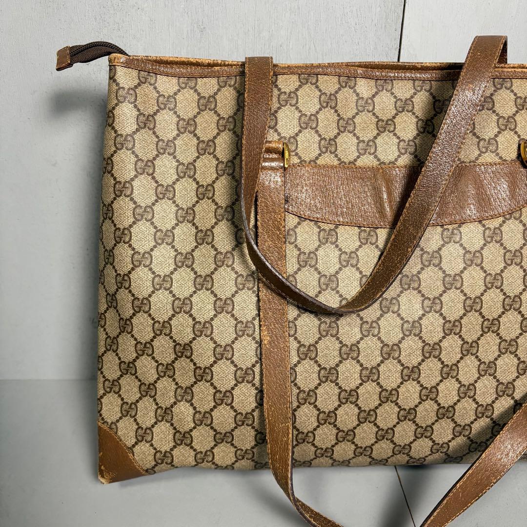 GUCCI トートバッグ　PVC 総柄　肩掛け　ワンショルダー