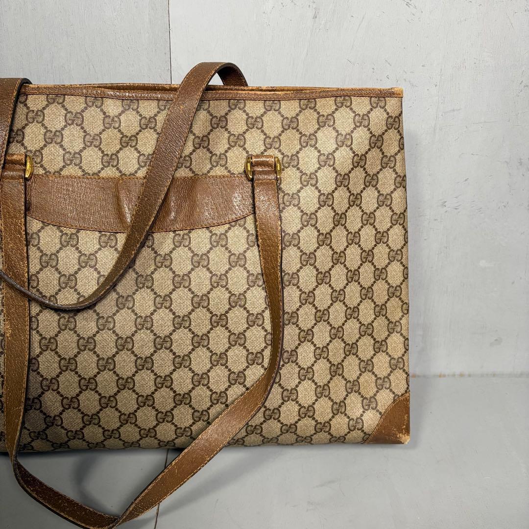 GUCCI トートバッグ　PVC 総柄　肩掛け　ワンショルダー
