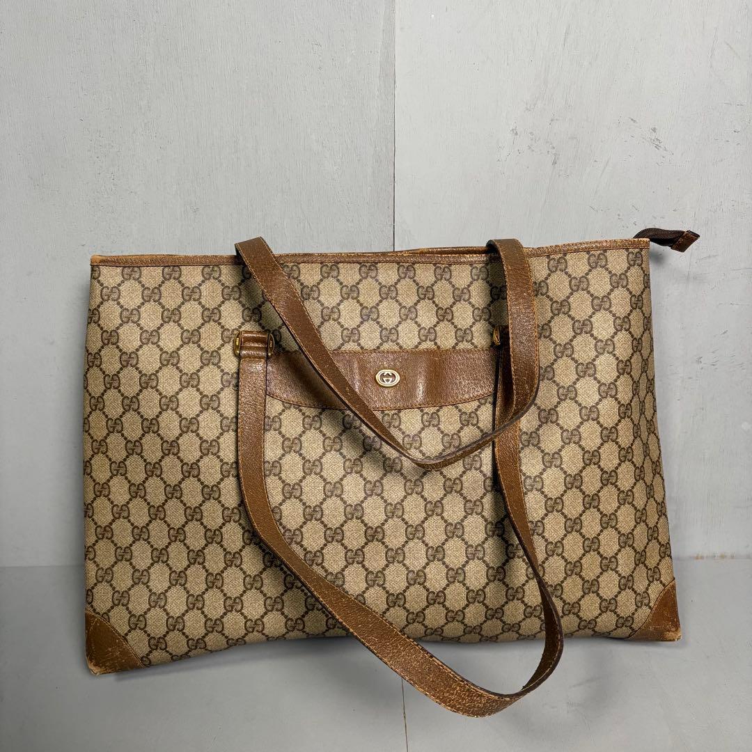 GUCCI トートバッグ　PVC 総柄　肩掛け　ワンショルダー