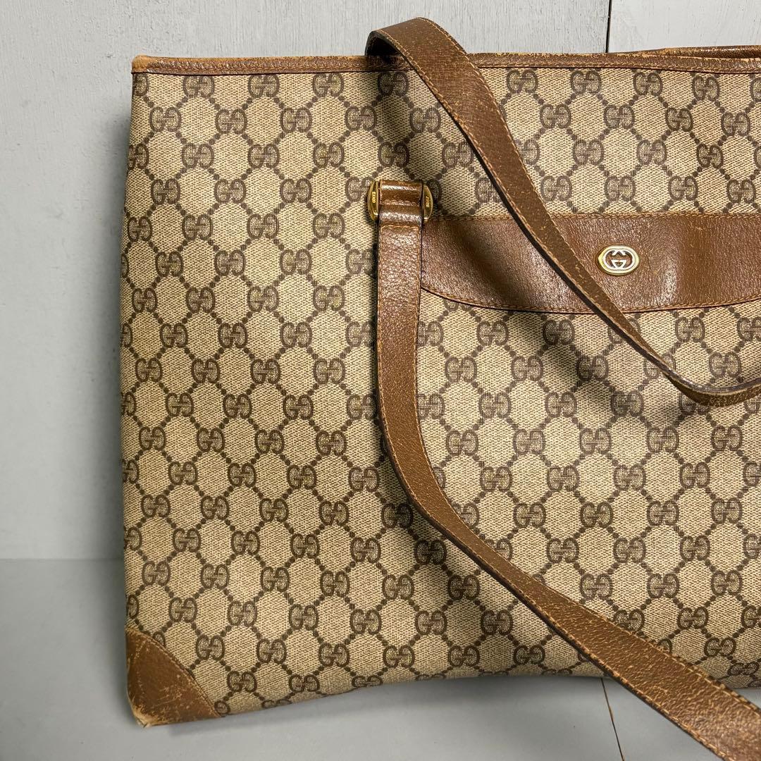 GUCCI トートバッグ　PVC 総柄　肩掛け　ワンショルダー