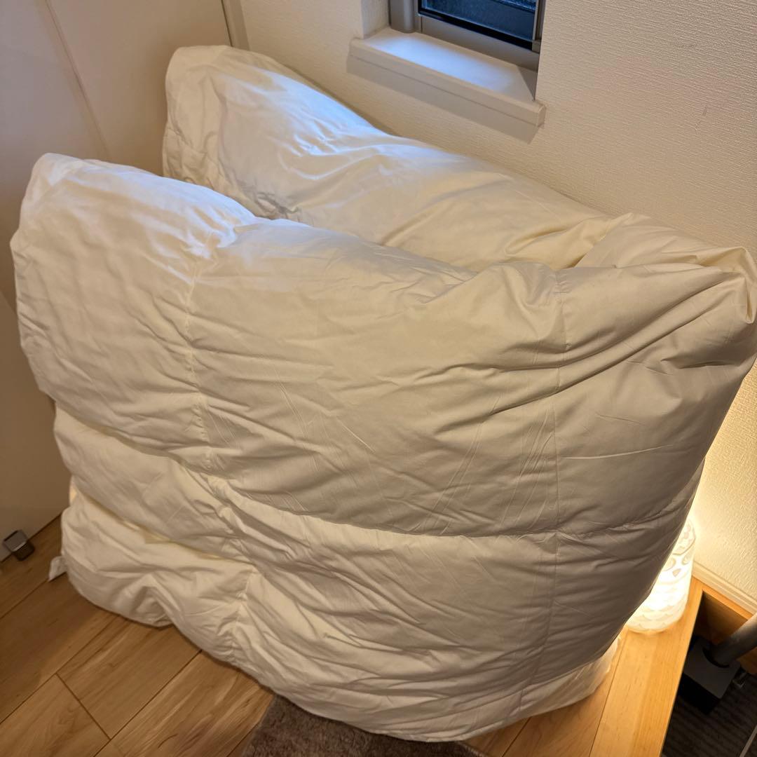 ニトリ 2枚合わせホワイトダック羽毛布団 ダブル