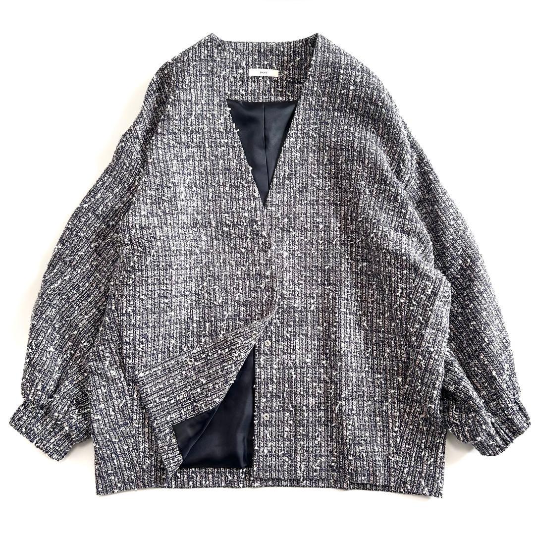 ⭐️極美品⭐️ ヨリ　yori ミックスツイードジャケット　ゆったり　オーバーサイズ