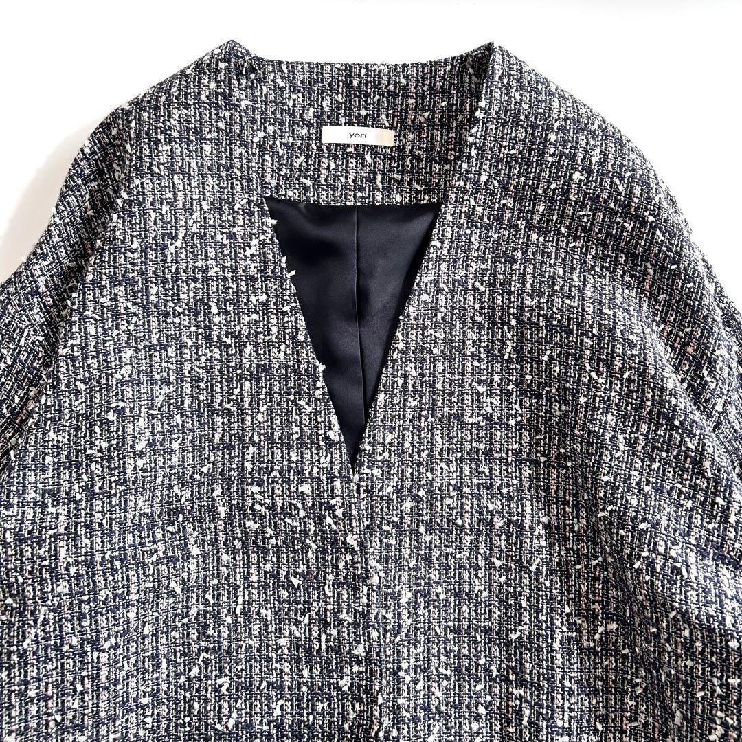 ⭐️極美品⭐️ ヨリ　yori ミックスツイードジャケット　ゆったり　オーバーサイズ