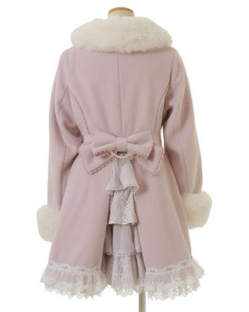 LIZLISA バックティアードリボンコート ピンク