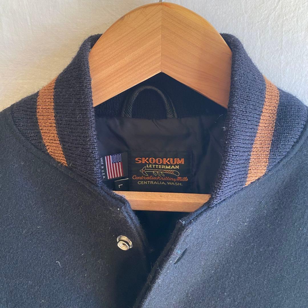skookum スクーカム　スタジャン　レターマン　Lサイズ