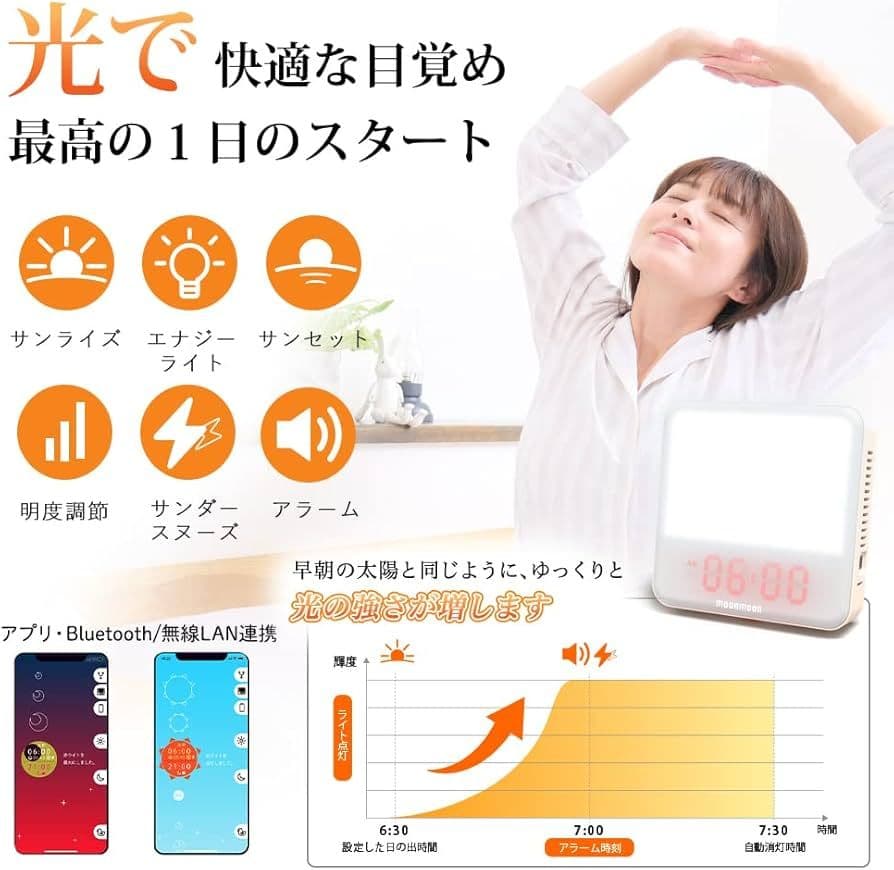 【目覚まし時計・美容】アラーム トトノエライト
