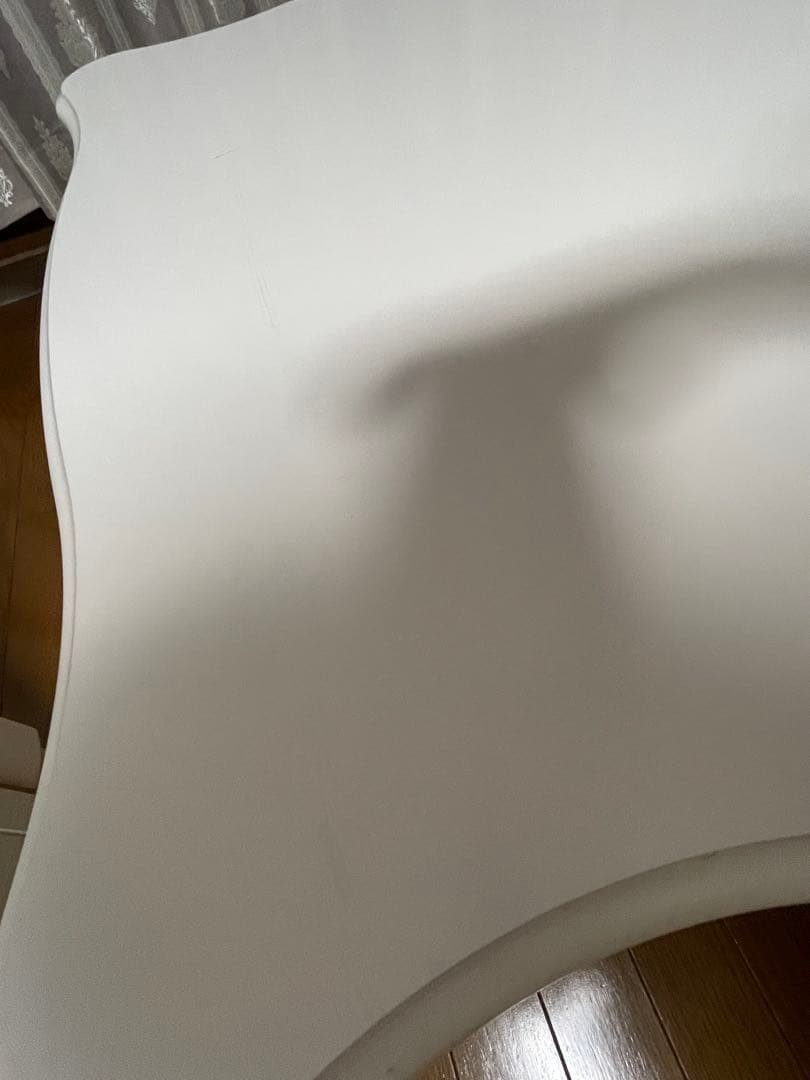 【10月20日頃迄】猫足テーブル 白テーブル 折りたたみ可