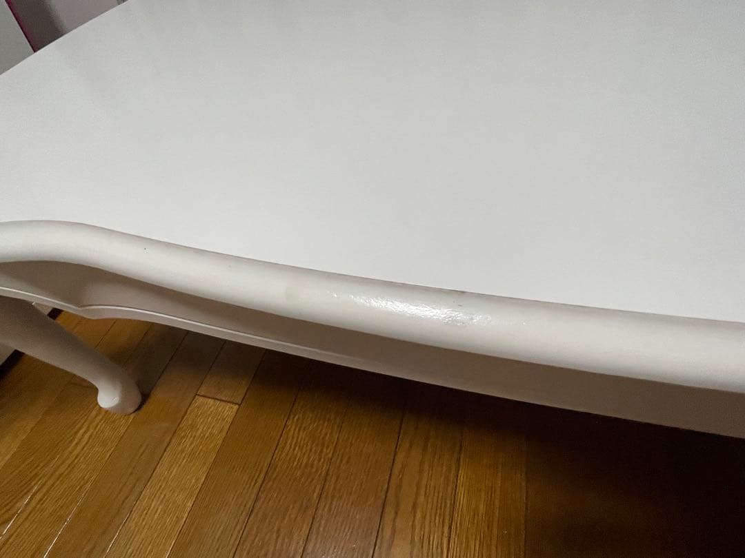 【10月20日頃迄】猫足テーブル 白テーブル 折りたたみ可