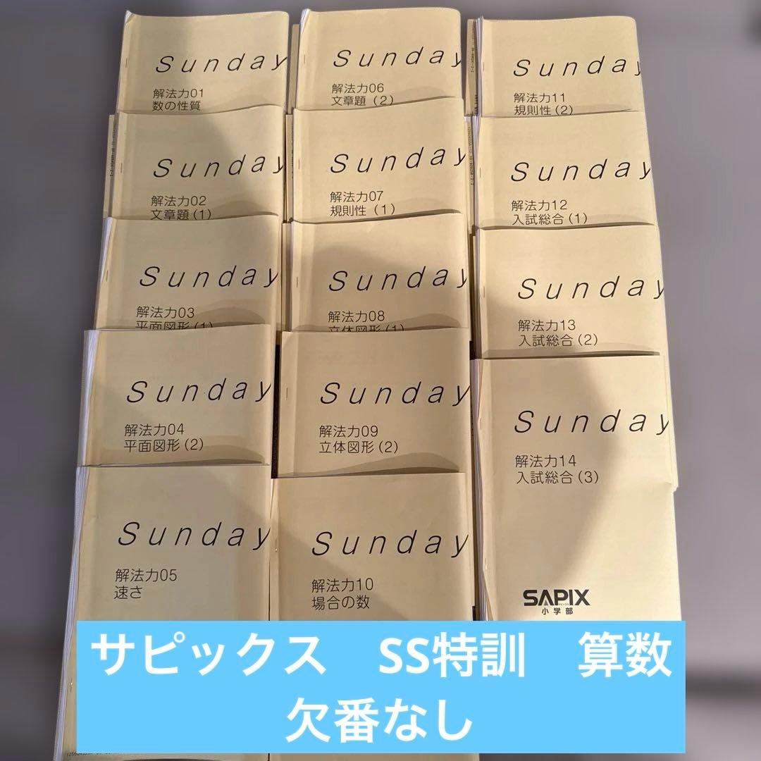 サンデーサピックス　SS 算数　6年　フルセット