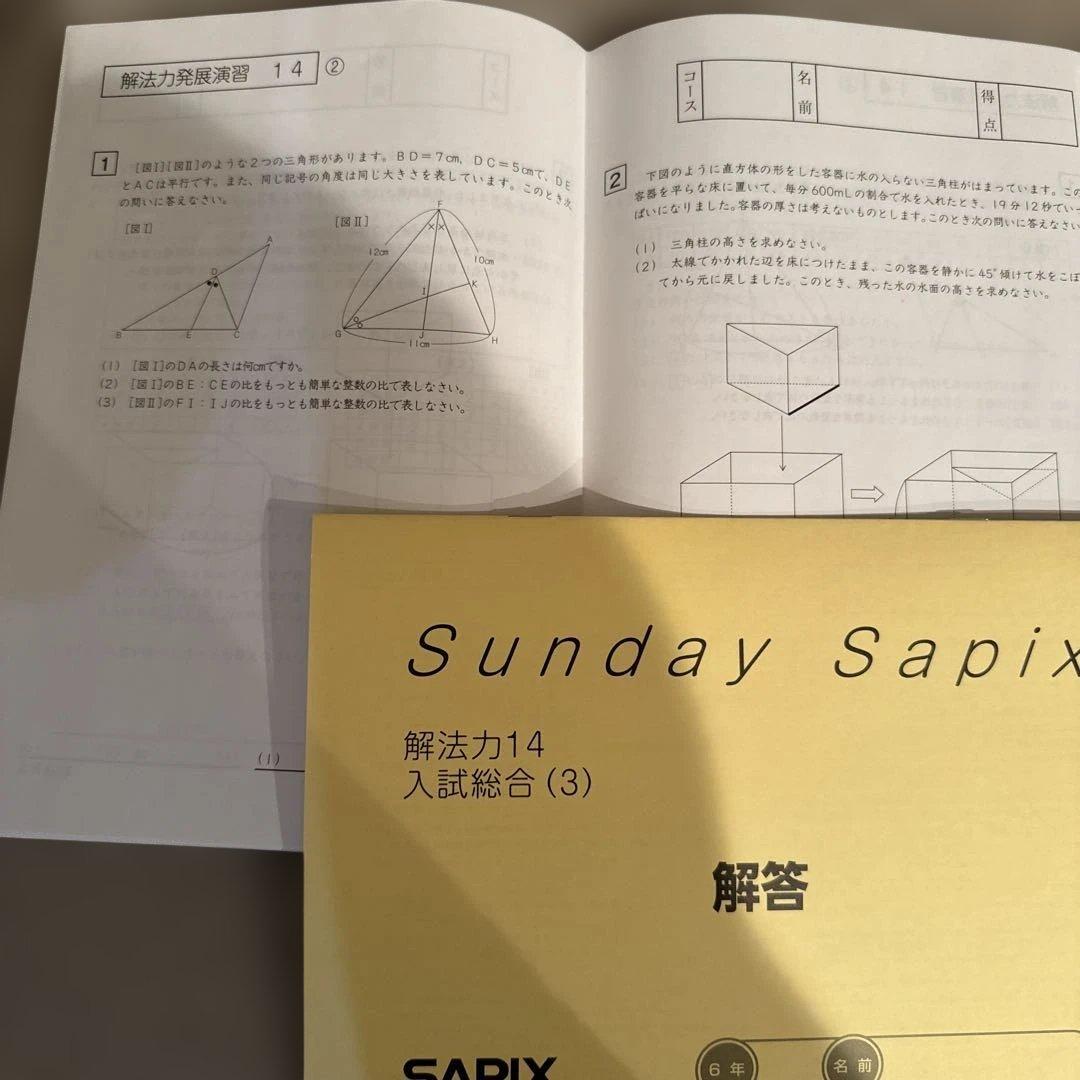 サンデーサピックス　SS 算数　6年　フルセット