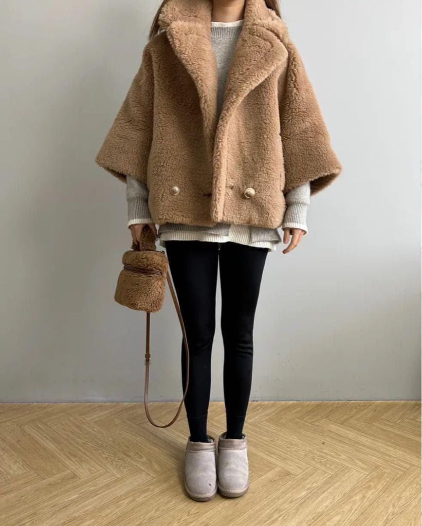 新品未使用 ベアテーラードコート アルパカ素材