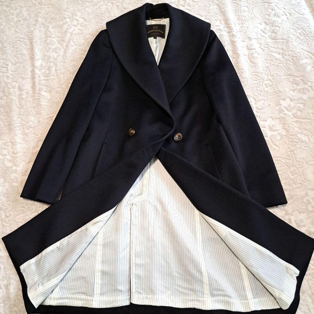 [美品]23区×ロロ・ピアーナコラボ ブラックロングコート38