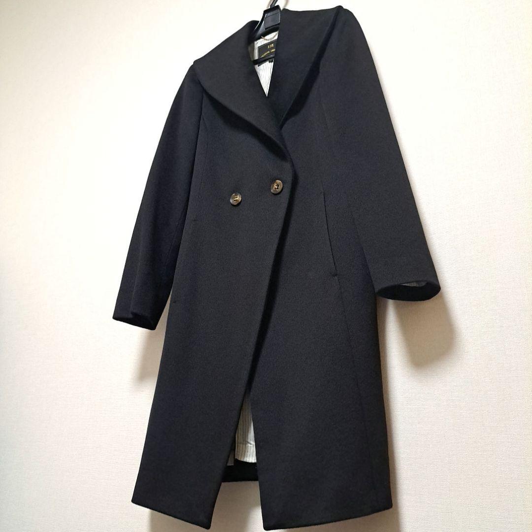 [美品]23区×ロロ・ピアーナコラボ ブラックロングコート38