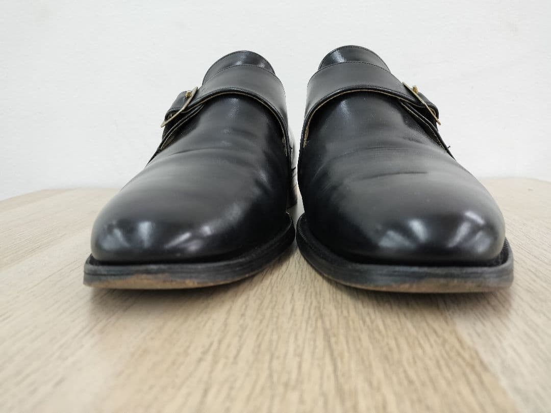 [英国製]90年代❢モンクストラップ ブラックレザーシューズ