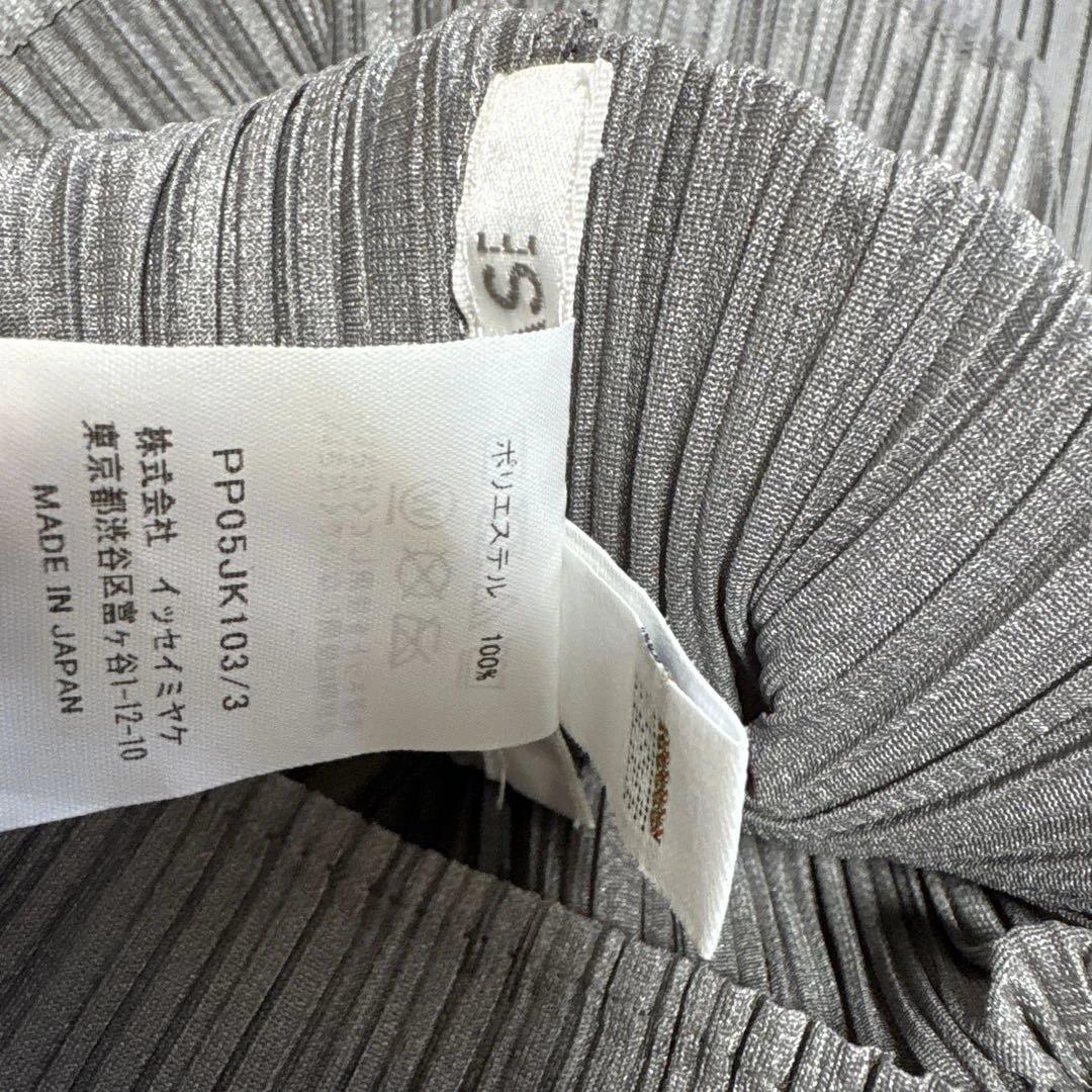 プリーツプリーズPLEATS PLEASE プリーツ半袖カットソー グレー3