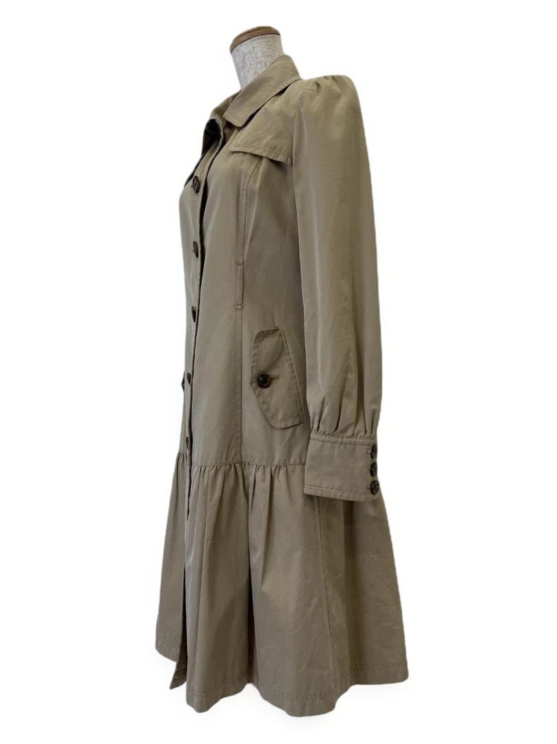 バーバリーブルーレーベル ノバチェック フレアコート 36 ベージュ 三陽商会